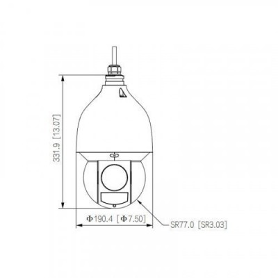 IP Speed Dome відеокамера 4 Мп Dahua DH-SD5A432XB-HNR (4.8-154 мм) з AI функціями для системи відеоспостереження